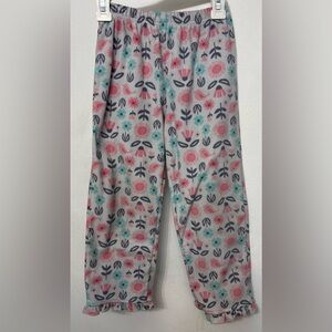 Simple Joys by Carters Bird&Floral Pattern Fleece Pajama Pants Kid Girls Size 6